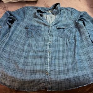 Button down Jean blouse